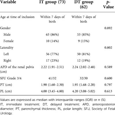 Outcome analysis of immediate and delayed laparoscopic pyeloplasty in infants with severe ureteropelvic junction obstruction